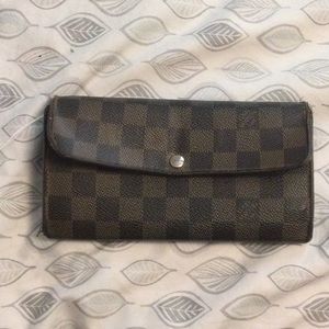 LV DAMIER EBENE SARA WALLET